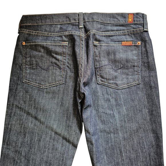 7 For All Mankind Dark Wash Bootcut Denim Sz 30 - Picture 5 of 9